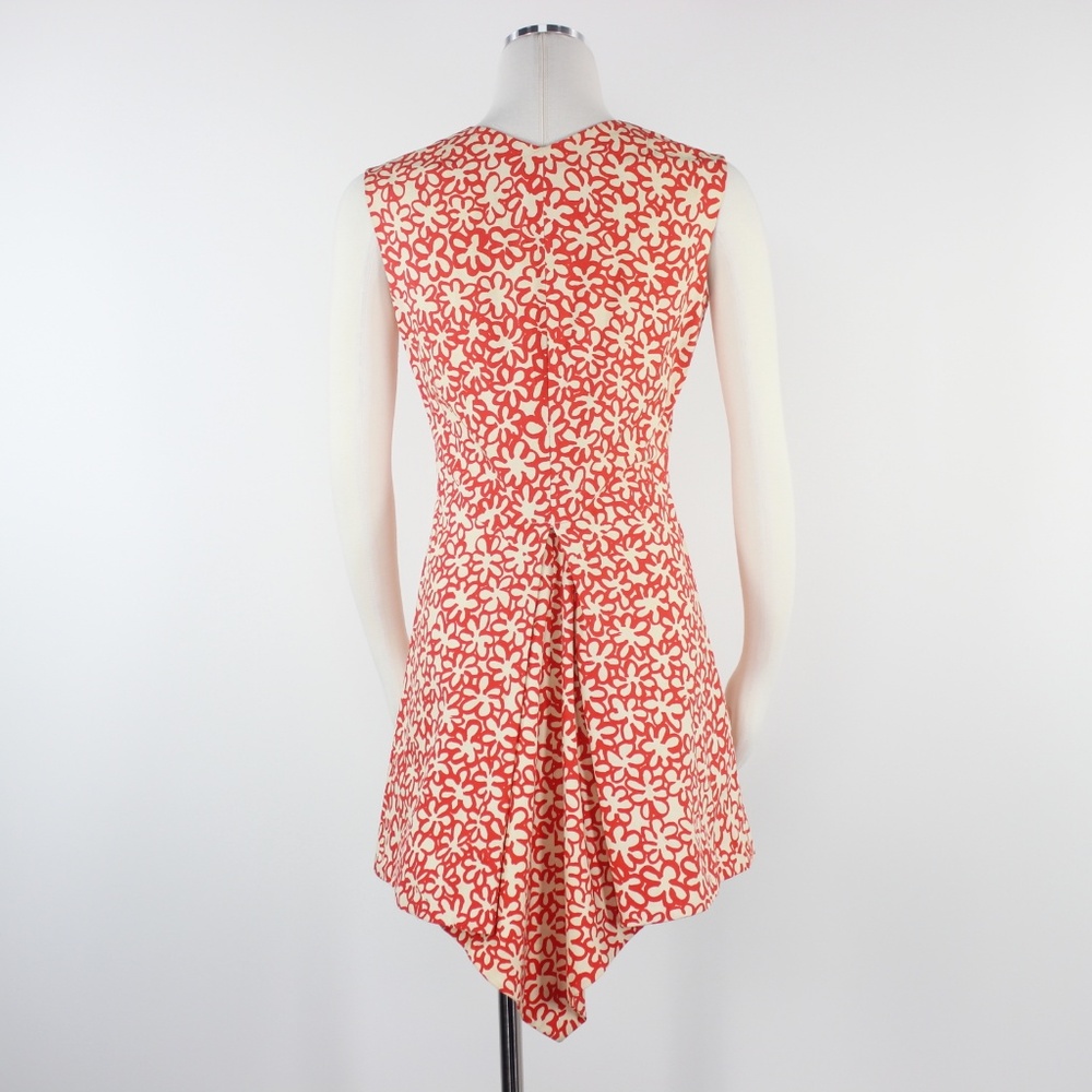 SOLD  RARE Marimekko Floral Red Print Pleat Zipper - Picture 3 of 8